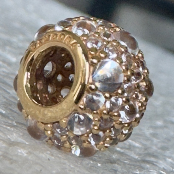 NEW❗️100% Authentic Pandora 14k Gold Yellow Shimmering Droplets Charm - Picture 10 of 10